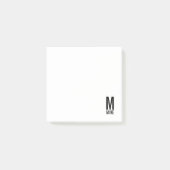Moderne persoonlijke badmonogram en naam post-it® notes (Voorkant)