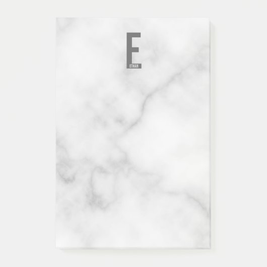 Moderne persoonlijke badmonogram en naam post-it® notes (Voorkant)