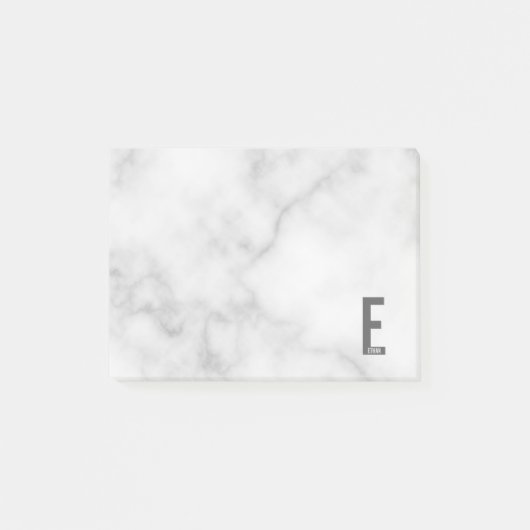 Moderne persoonlijke badmonogram en naam post-it® notes (Voorkant)