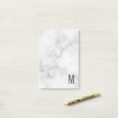 Moderne persoonlijke badmonogram en naam post-it® notes (Op bureau)