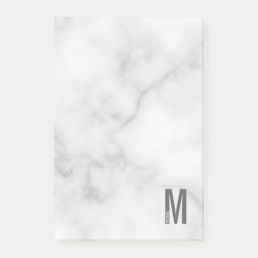 Moderne persoonlijke badmonogram en naam post-it® notes (Voorkant)