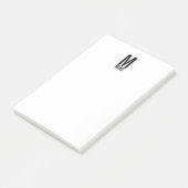 Moderne persoonlijke badmonogram en naam post-it® notes (Schuin)