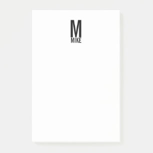 Moderne persoonlijke badmonogram en naam post-it® notes