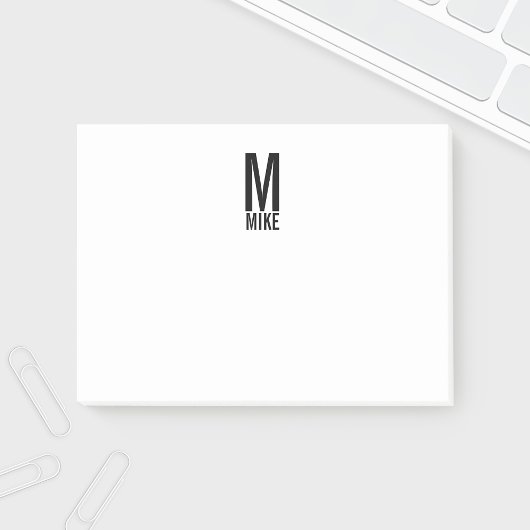 Moderne persoonlijke badmonogram en naam post-it® notes