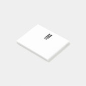 Moderne persoonlijke badmonogram en naam post-it® notes (Schuin)