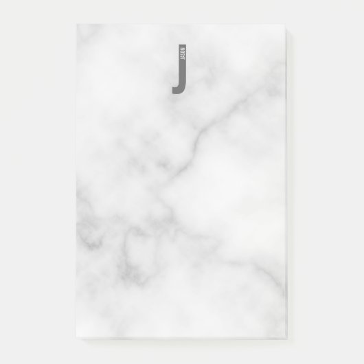 Moderne persoonlijke badmonogram en naam post-it® notes (Voorkant)