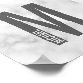 Moderne persoonlijke badmonogram en naam poster (Hoek)