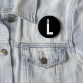 Moderne persoonlijke badmonogram en naam ronde button 5,7 cm (In situ)