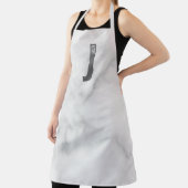 Moderne persoonlijke badmonogram en naam schort (Insitu)