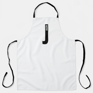 Moderne persoonlijke badmonogram en naam schort