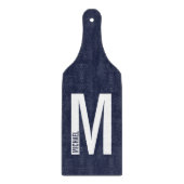 Moderne persoonlijke badmonogram en naam snijplank (Voorkant)