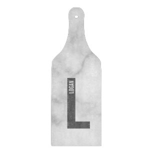 Moderne persoonlijke badmonogram en naam snijplank