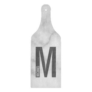 Moderne persoonlijke badmonogram en naam snijplank