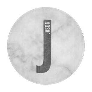 Moderne persoonlijke badmonogram en naam snijplank