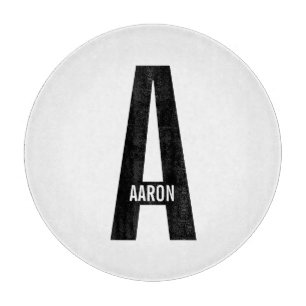 Moderne persoonlijke badmonogram en naam snijplank