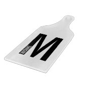 Moderne persoonlijke badmonogram en naam snijplank (Hoek)