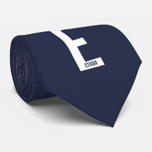 Moderne persoonlijke badmonogram en naam stropdas