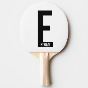 Moderne persoonlijke badmonogram en naam tafeltennisbatje