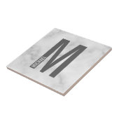 Moderne persoonlijke badmonogram en naam tegeltje (Zijkant)