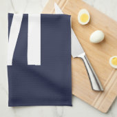 Moderne persoonlijke badmonogram en naam theedoek (Quarter Fold)