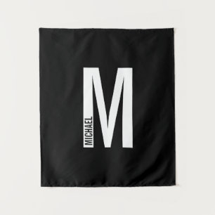 Moderne persoonlijke badmonogram en naam wandkleed