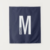 Moderne persoonlijke badmonogram en naam wandkleed (Voorkant)