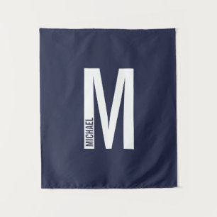 Moderne persoonlijke badmonogram en naam wandkleed