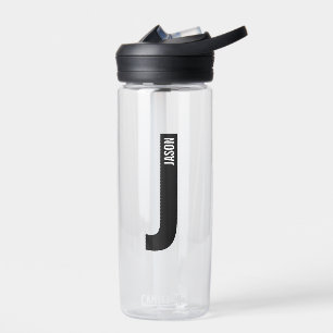 Moderne persoonlijke badmonogram en naam waterfles