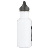 Moderne persoonlijke badmonogram en naam waterfles  (Links)