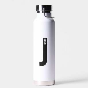 Moderne persoonlijke badmonogram en naam waterfles