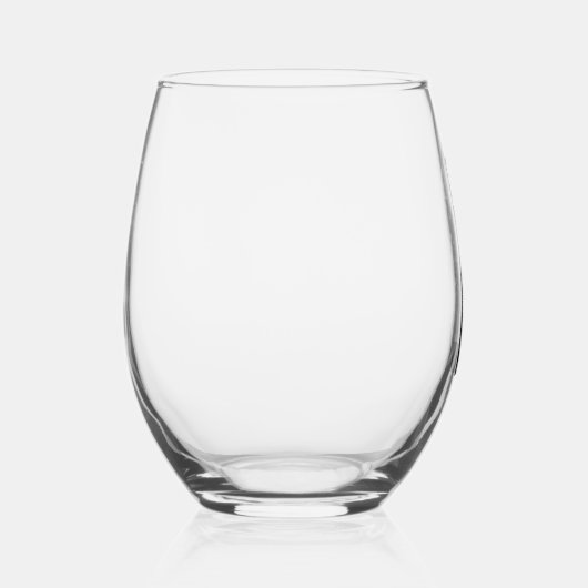 Moderne persoonlijke badmonogram en naam wijnglas zonder voet (Rechts)