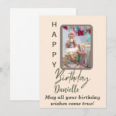 Moderne persoonlijke Birthday Kaart (Voorkant / Achterkant)