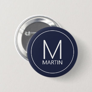 Moderne persoonlijke Button voor monogram en naam