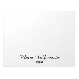 Moderne Persoonlijke Elegante Script Professionele Notitieblok