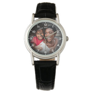 Moderne Persoonlijke Foto & Aangepaste Tekst Dames Horloge