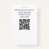 Moderne persoonlijke foto-badge van het Personeel Badge (Achterkant)