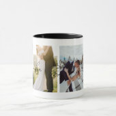 Moderne persoonlijke foto bruiloft legant mok (Midden)