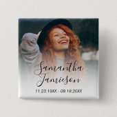 Moderne persoonlijke foto Memorial Button (Voorkant)