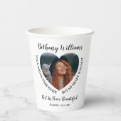 Moderne persoonlijke foto van het hart Memorial Papieren Bekers (Voorkant)