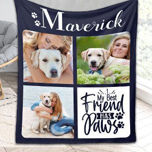 Moderne persoonlijke foto's met 3 pagina's Hondenl Fleece Deken