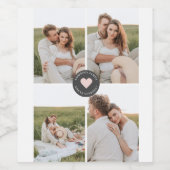 Moderne persoonlijke foto's van Collage Wijn Etiket (Enkel label)