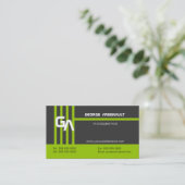 Moderne persoonlijke groene Visitekaartjes (Staand voorkant)