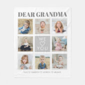 Moderne persoonlijke grootmoeder we houden van je fleece deken (Voorkant)