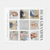 Moderne persoonlijke grootmoeder we houden van je fleece deken (Voorkant (Horizontaal))