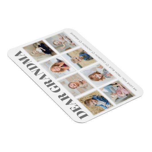 Moderne persoonlijke grootmoeder we houden van je  magneet (Rechterzijde)