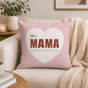 Moderne Persoonlijke Mama Hart Worpkussen Kussen