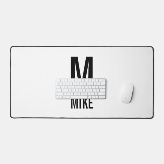 Moderne persoonlijke monogram en naam bureaumat (Keyboard & Muis)