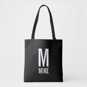 Moderne persoonlijke monogram en naam draagtas