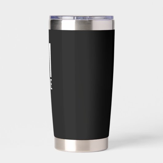 Moderne persoonlijke monogram en naam geïsoleerde drinkbeker (Achterkant)