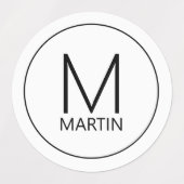 Moderne persoonlijke monogram en naam labels (Design 2)